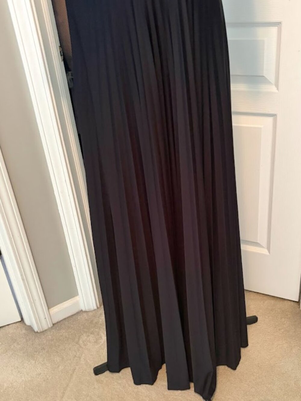 ASOS Plunging V Neck Pleated Kimono Faux Wrap Lined Flutter Sleeve Maxi Dress - Picture 5 of 11